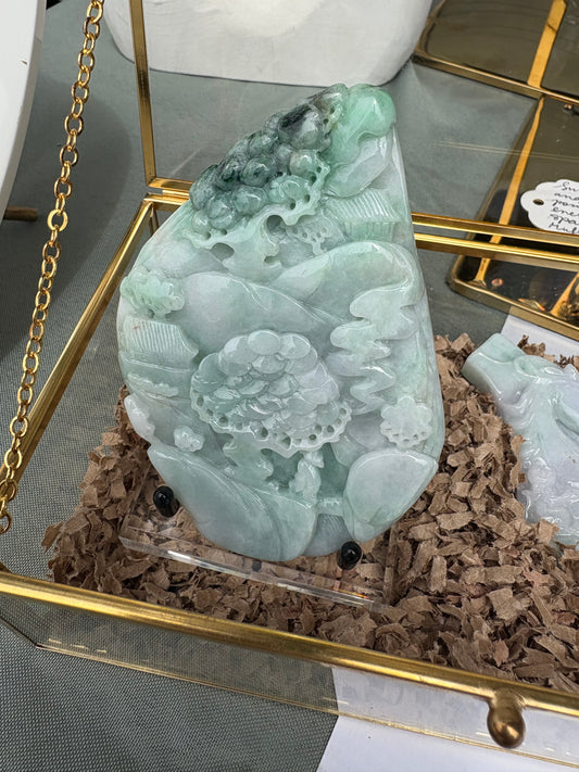 Carved Jade landscape art piece