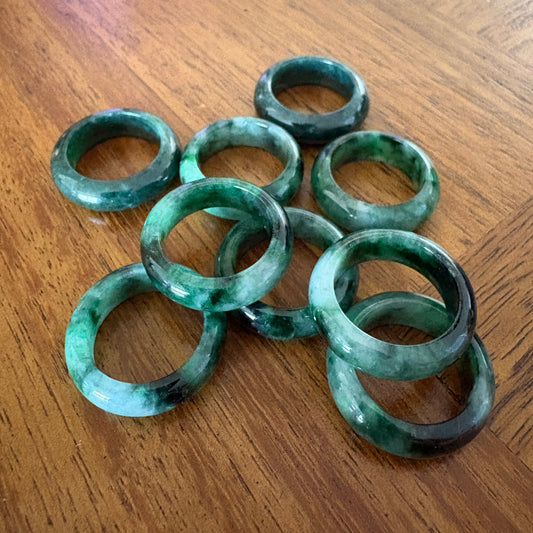Burmese Jade band ring