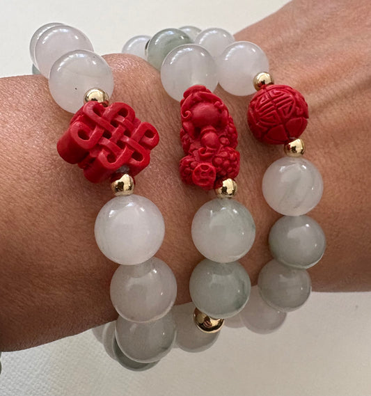 Light mountain Jade Fortune bracelets