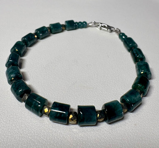 Men's Jade barrel bracelet